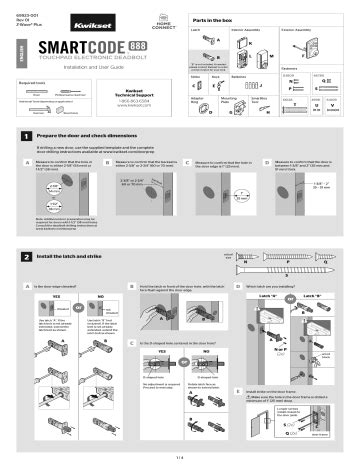 kwikset 98880 manual|Rev 01 Parts in the box Z.
